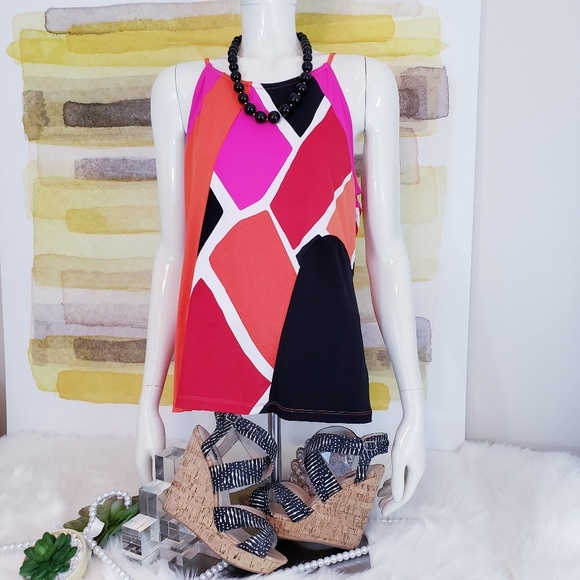 Fractions Combo Halter Top| Size Petite Large - Picture 2 of 8